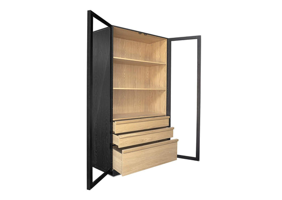 YR-1021-37 Charlotte Tall Cabinet Black