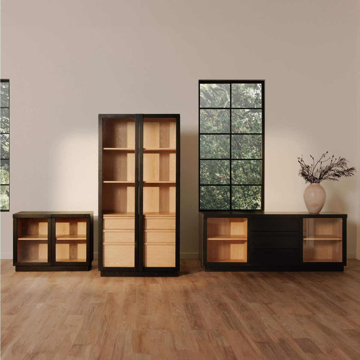 YR-1021-37 Charlotte Tall Cabinet Black