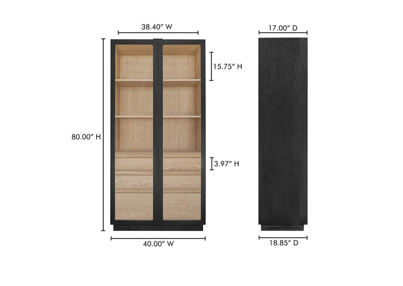 YR-1021-37 Charlotte Tall Cabinet Black