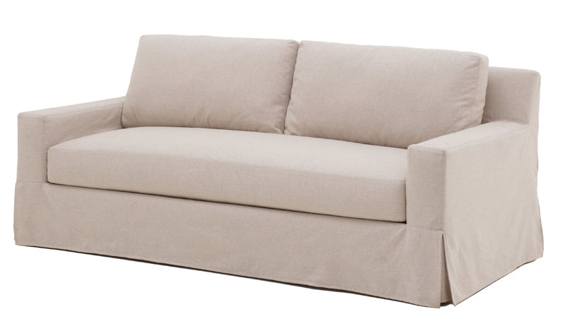 Beige sofa on a white background