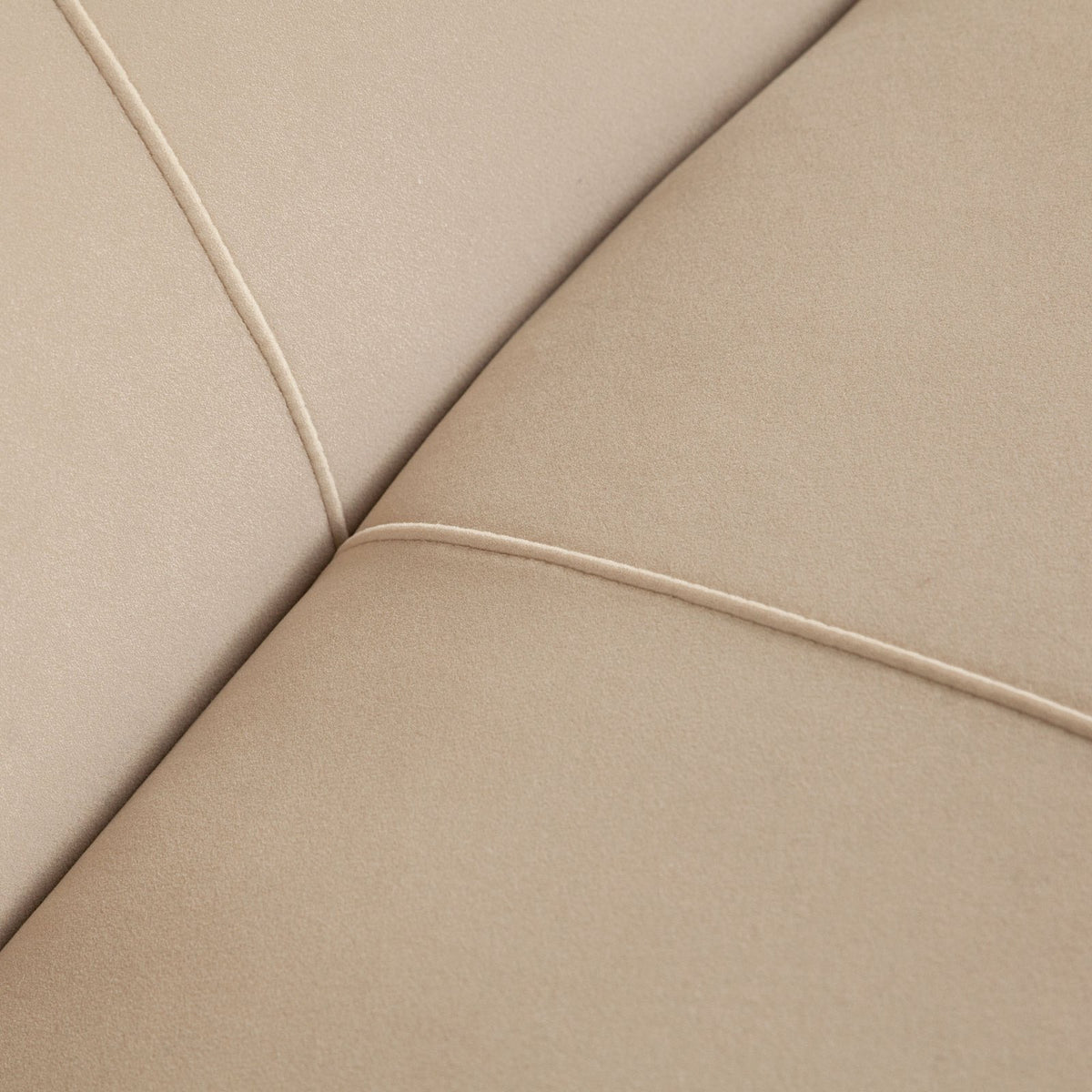 Zelda RF Curved Chaise in Light Camel Performance Velvet w/ (1) Accent Pillow Ball