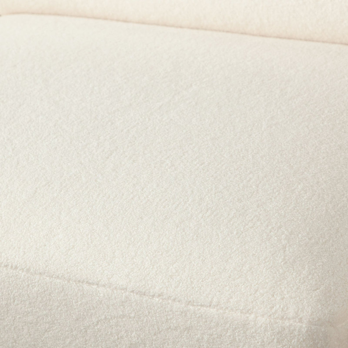 Zia 3PC Modular Sofa in Ivory Sherpa Fabric