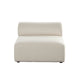 Zia Armless Chair in Ivory Sherpa Fabric