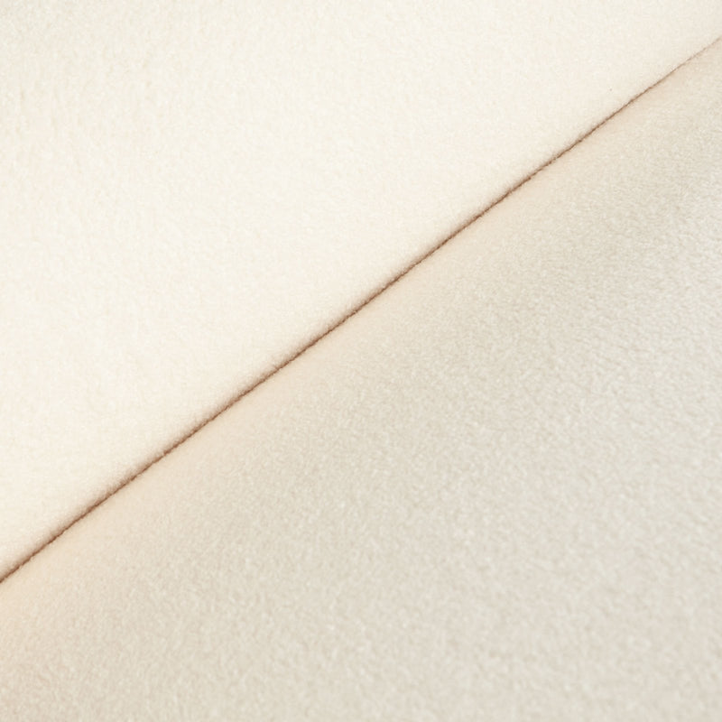 Zia Armless Chair in Ivory Sherpa Fabric