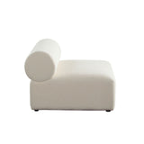 Zia Armless Chair in Ivory Sherpa Fabric
