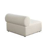 Zia Armless Chair in Ivory Sherpa Fabric