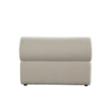 Zia Armless Chair in Ivory Sherpa Fabric