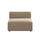Zia Armless Chair in Light Camel Performance Velvet Fabric