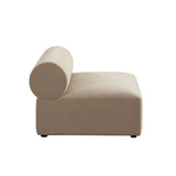 Zia Armless Chair in Light Camel Performance Velvet Fabric