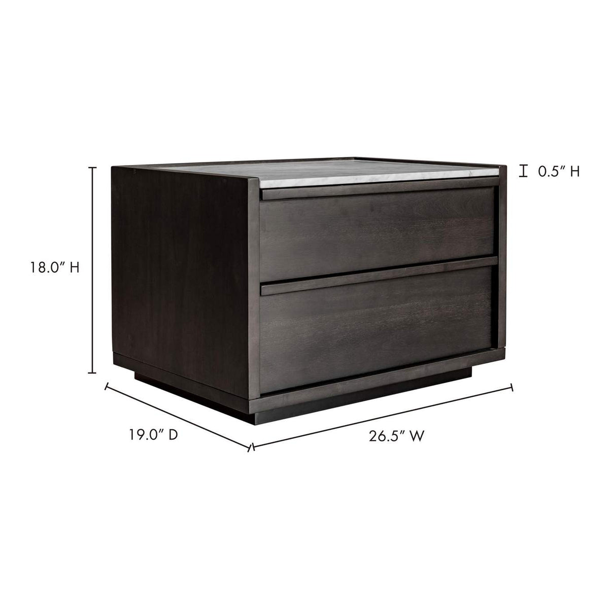 ZT-1028-25 Ashcroft Nightstand Dark Grey