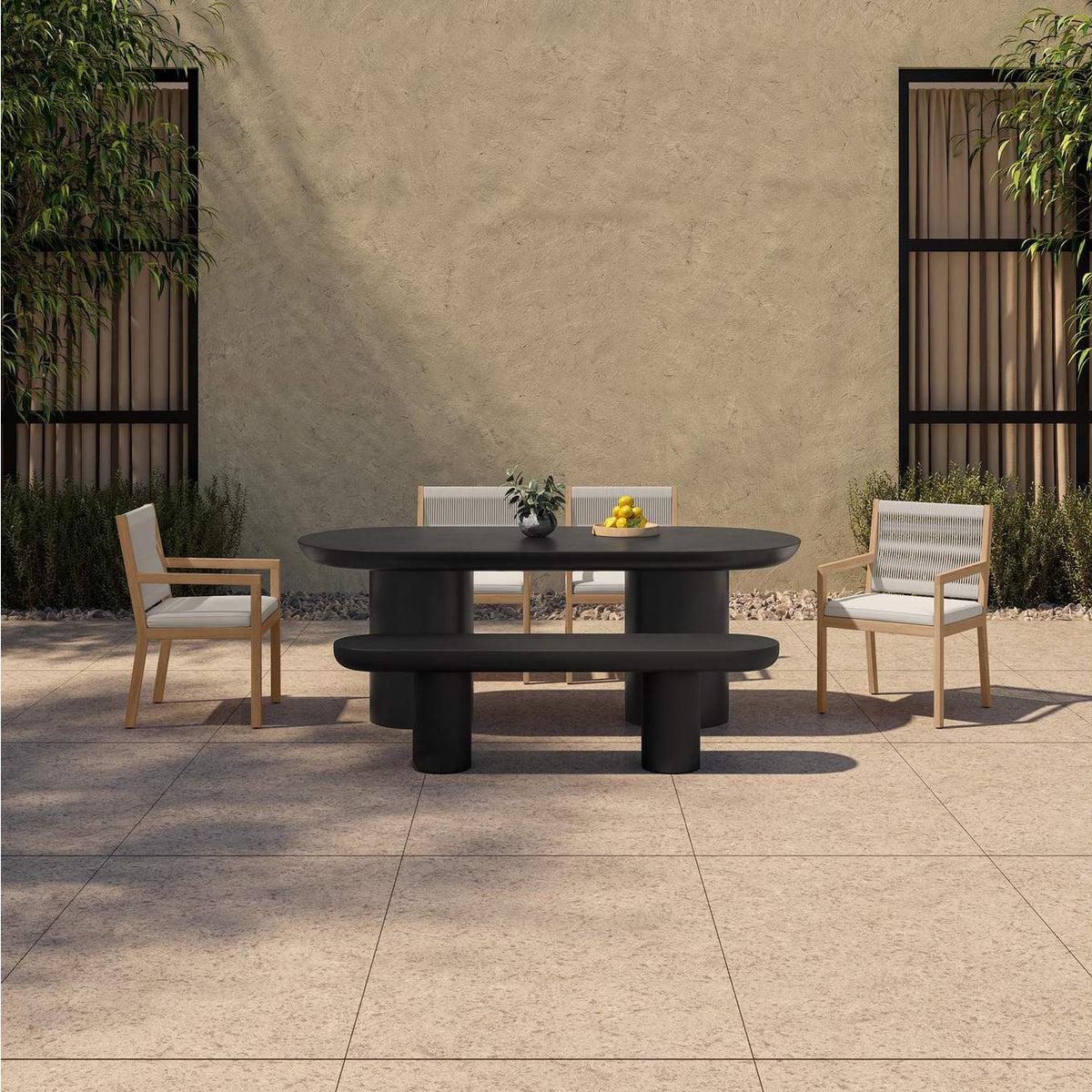 ZT-1033-02-0 Rocca Dining Table Black