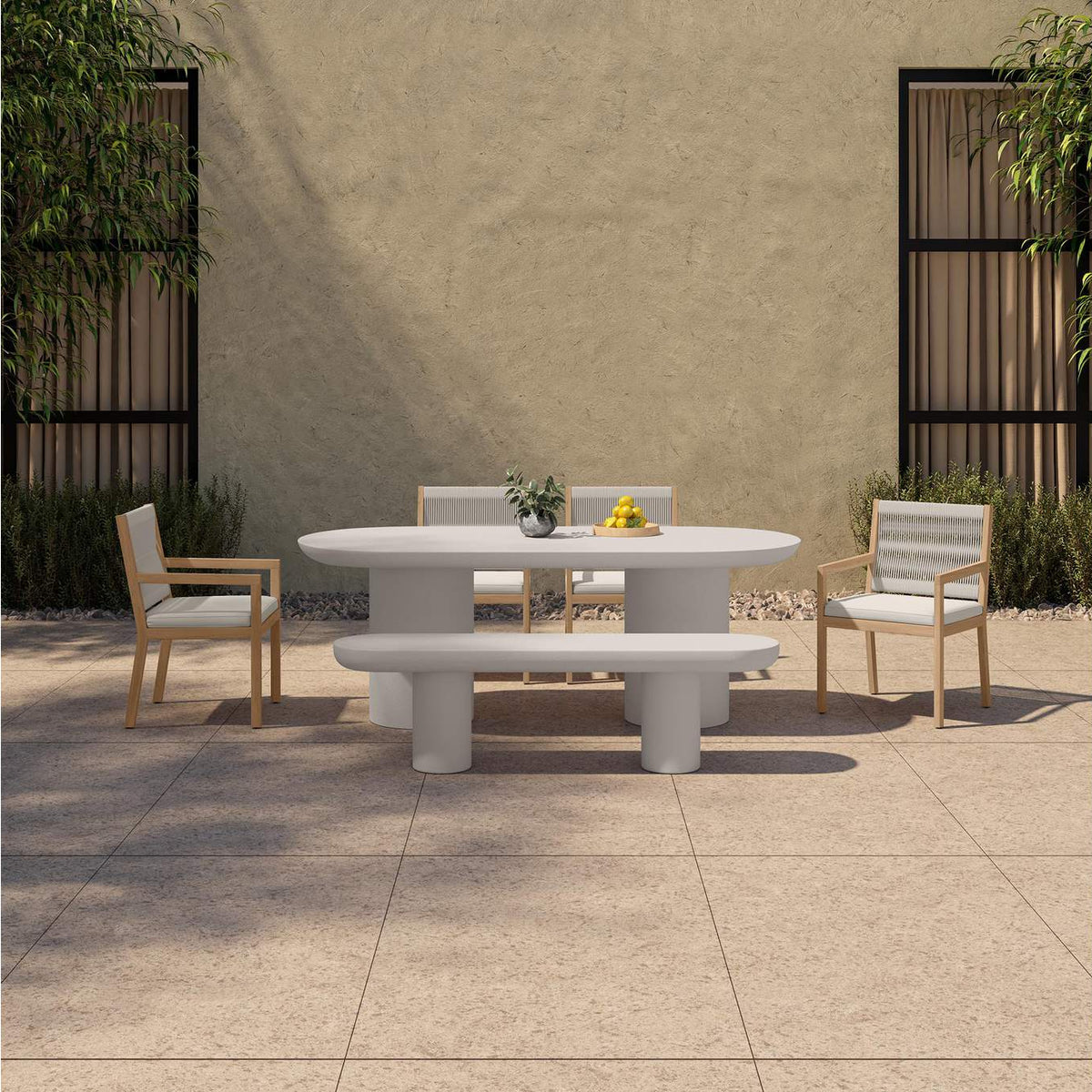 ZT-1033-05-0 Rocca Dining Table Cream