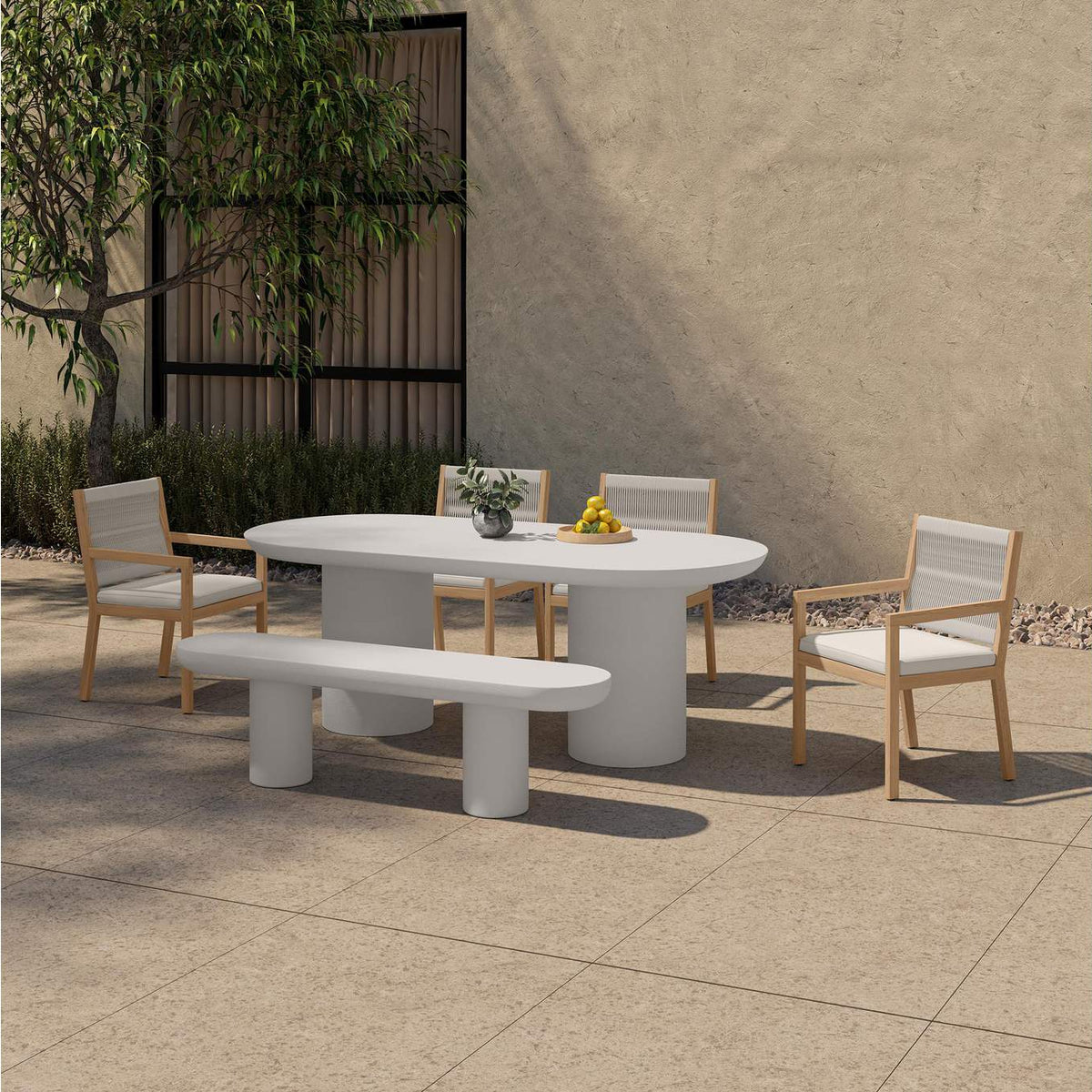 ZT-1033-05-0 Rocca Dining Table Cream