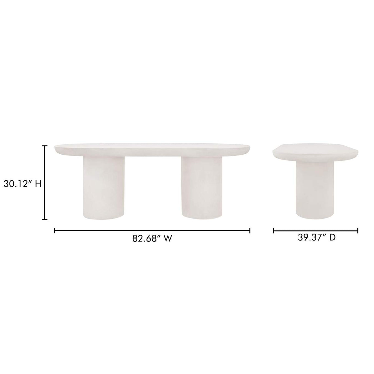 ZT-1033-05-0 Rocca Dining Table Cream
