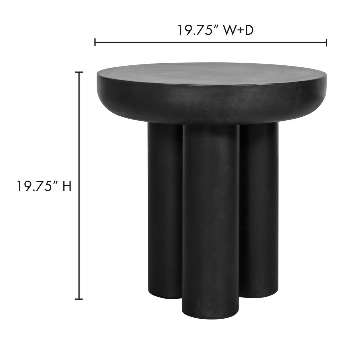 ZT-1036-02-0 Rocca Side Table Black
