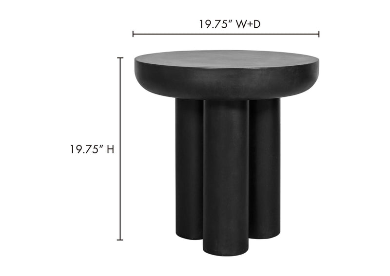 ZT-1036-02-0 Rocca Side Table Black