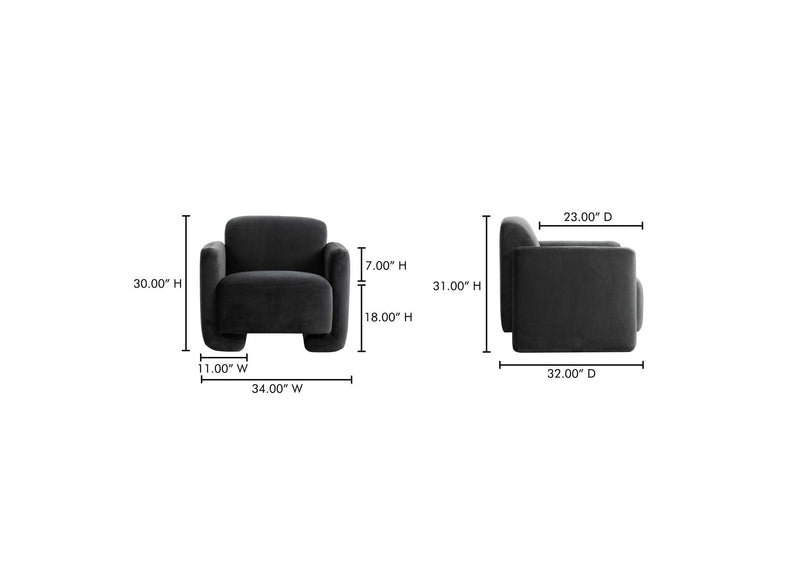 ZT-1039-07 Fallon Accent Chair Shadow Grey