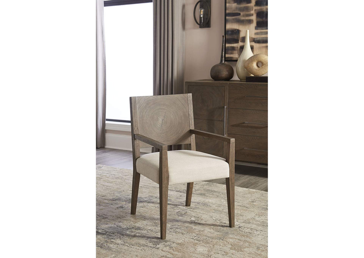 FQBM64 Oakland Wood Arm Chair In Brunette (Set of 2)