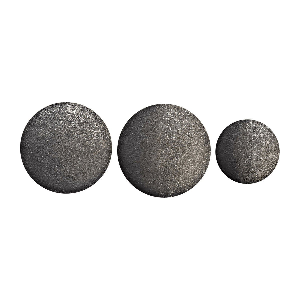 16" / 20" / 24" Iron Circle Wall Art (Set of 3) - Black