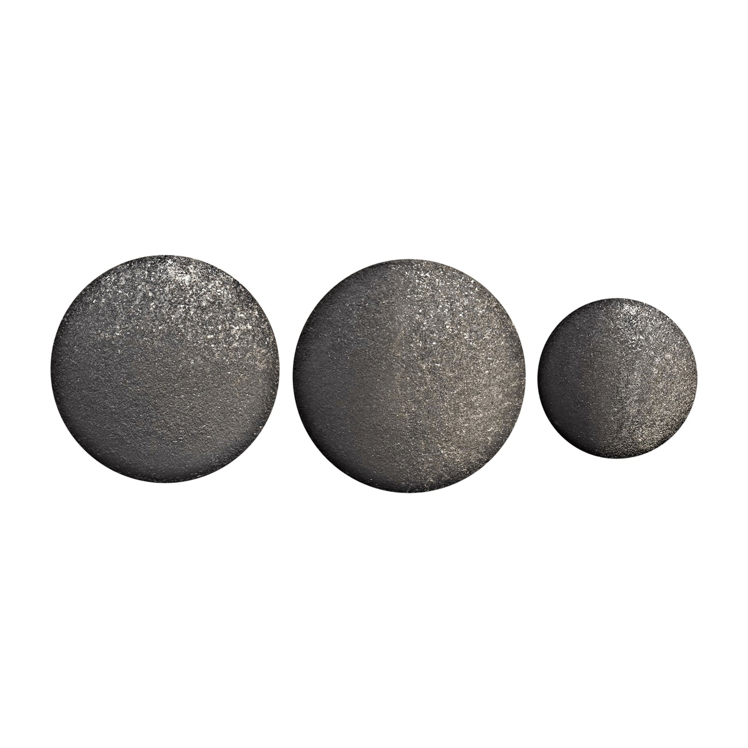 16" / 20" / 24" Iron Circle Wall Art (Set of 3) - Black
