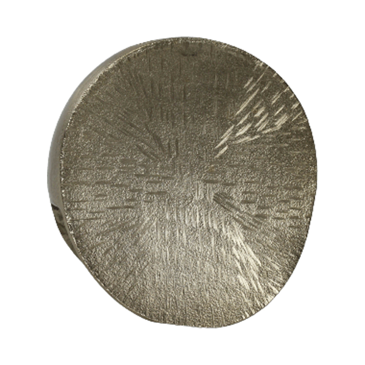 Metal 12" Etched Oval Vase - Champagne