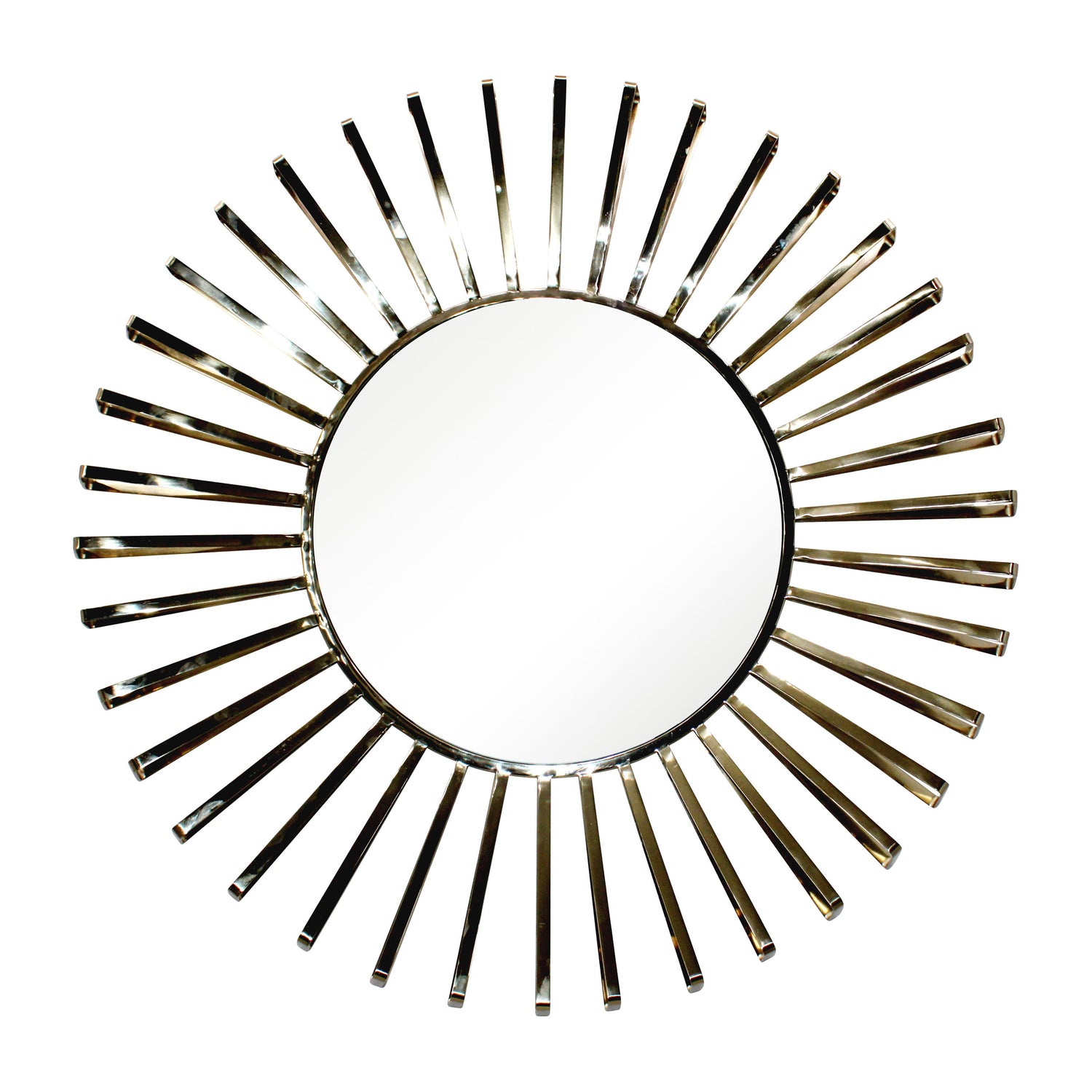 36" Metal, Burst Wall Mirror - Gold