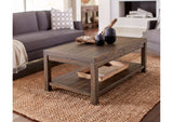 8S3921 Craster Reclaimed Wood Rectangular Coffee Table In Smoky Taupe