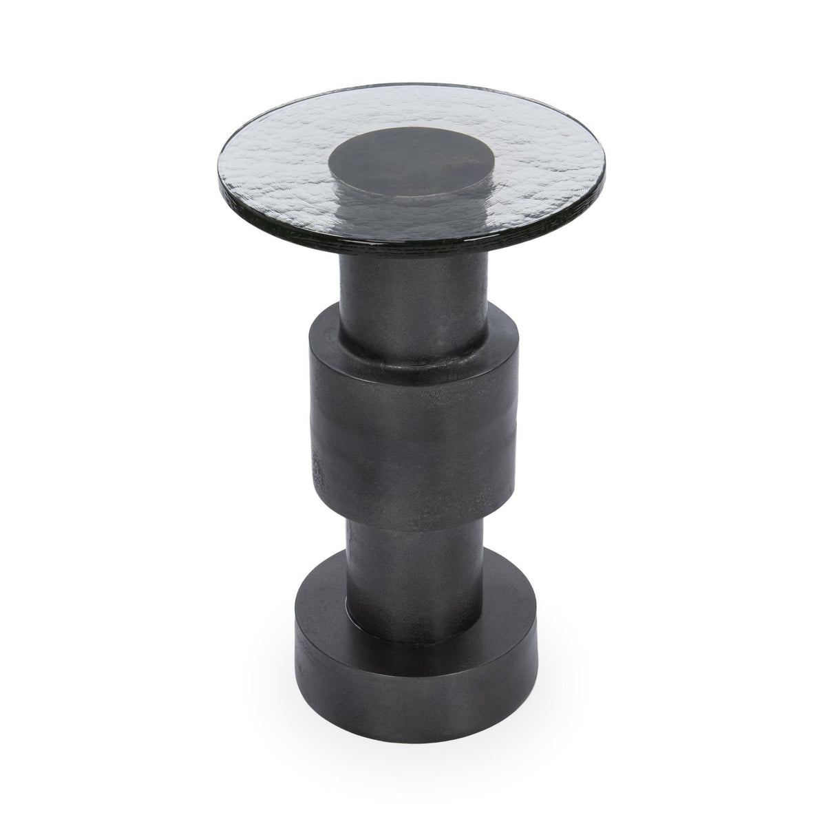 Callen - Round Accent Table - Antique Nickel