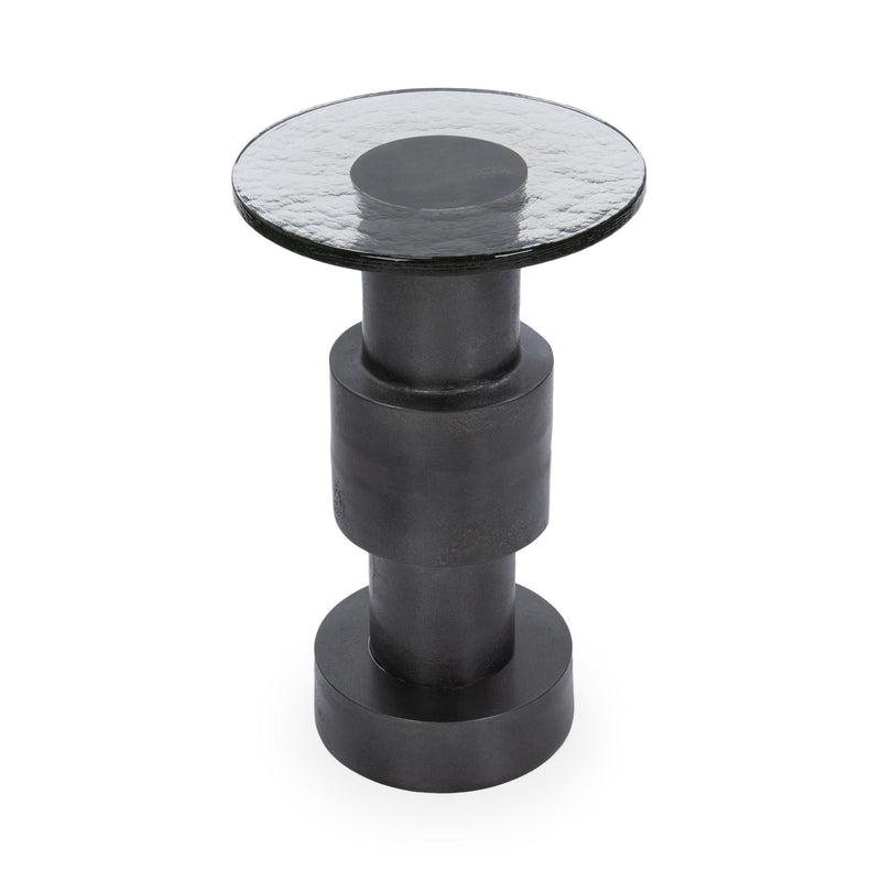 Callen - Round Accent Table - Antique Nickel