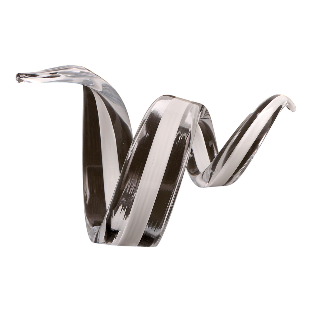Newtok Long Glass Ribbon Statuary - Clear / Frost