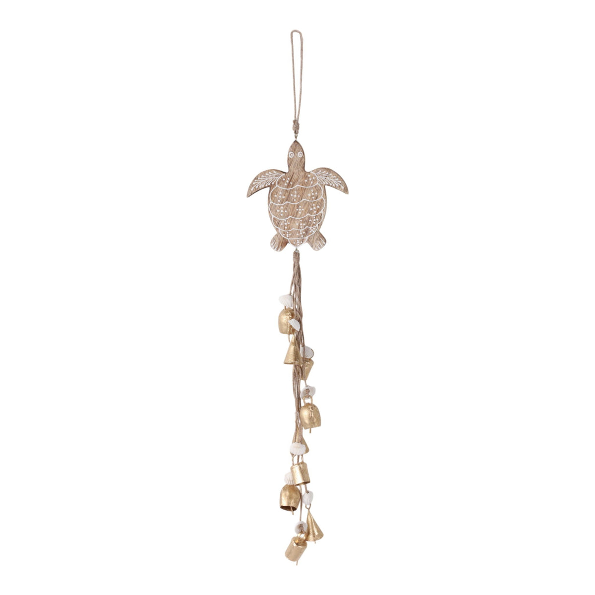 29" x 6" Sea Turtle With Shells Chime - Brown