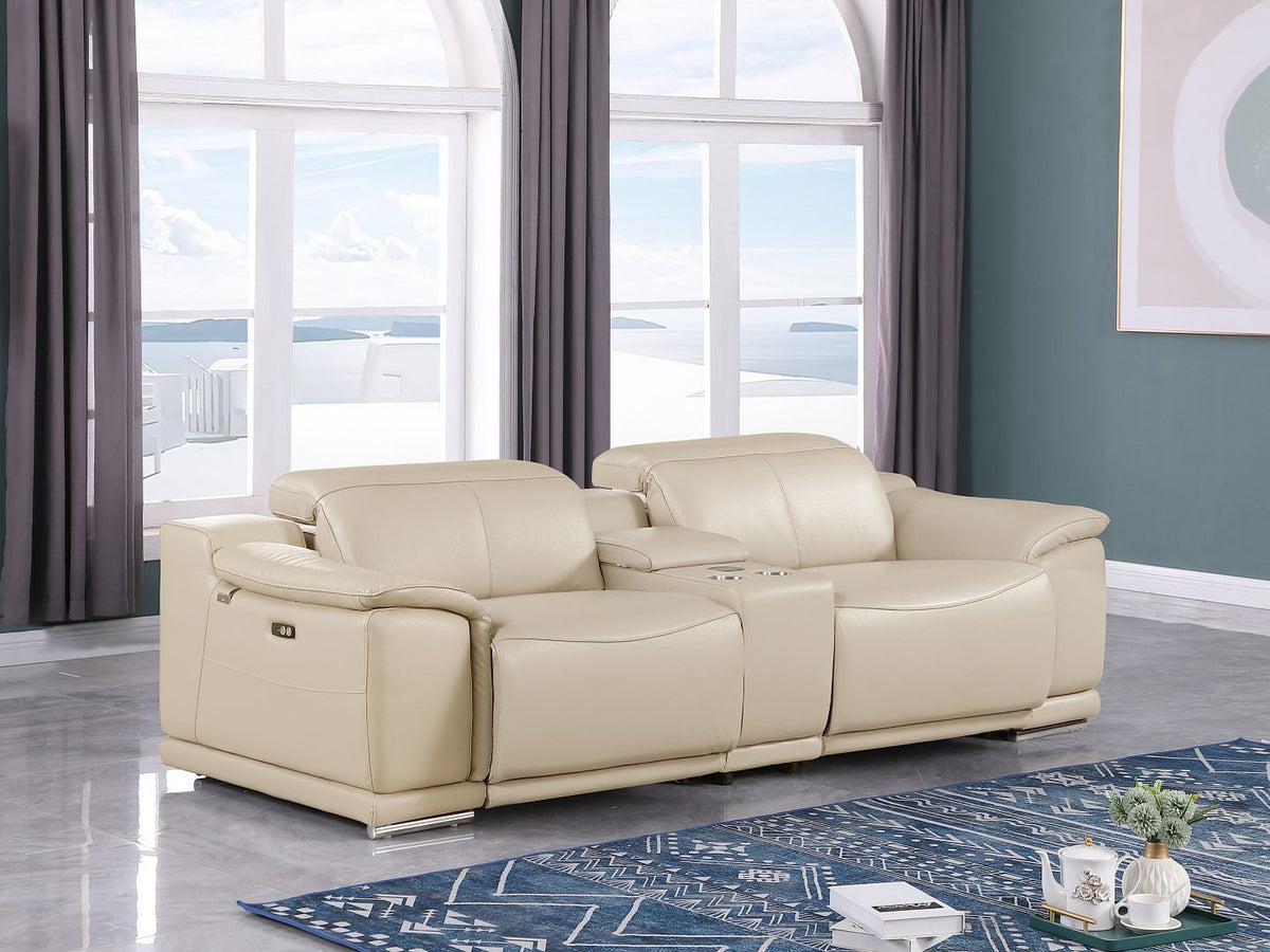 9762 - 3-Piece Modular Power Reclining Console Loveseat With 2 Power Recliners In