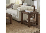 3F4122 Meadow Solid Wood Rectangular Side Table In Brick Brown