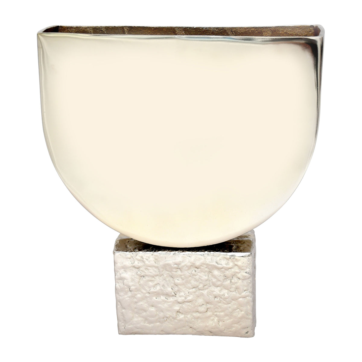 Ophelia Small Narrow Pedestal Vase - Silver