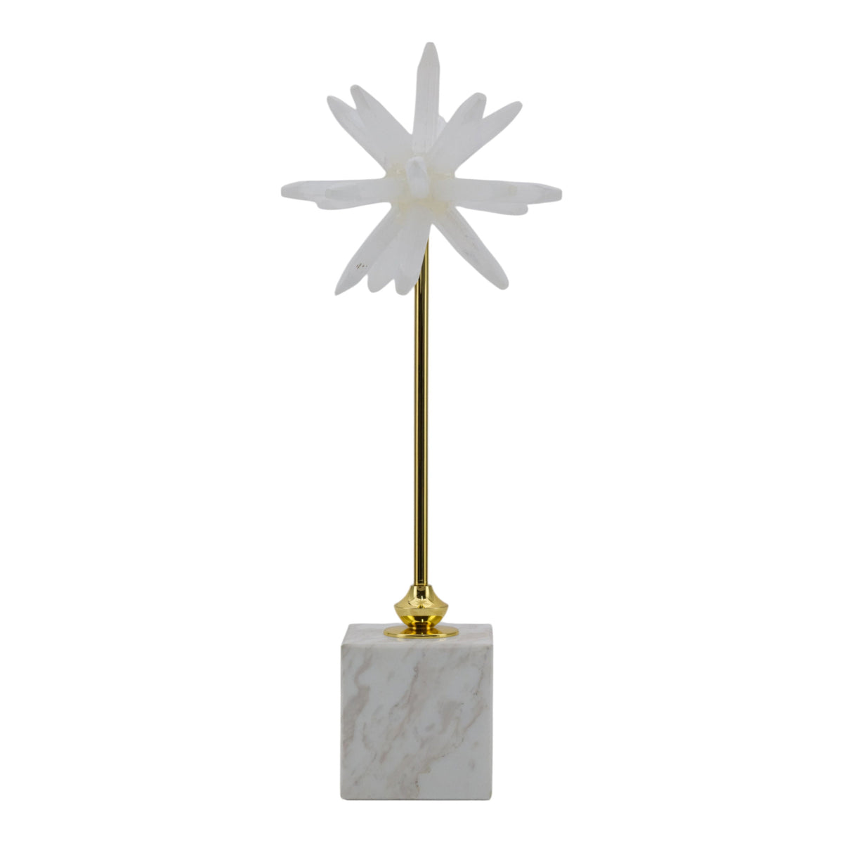 Mystique Small Starburst Statuary - Gold / White