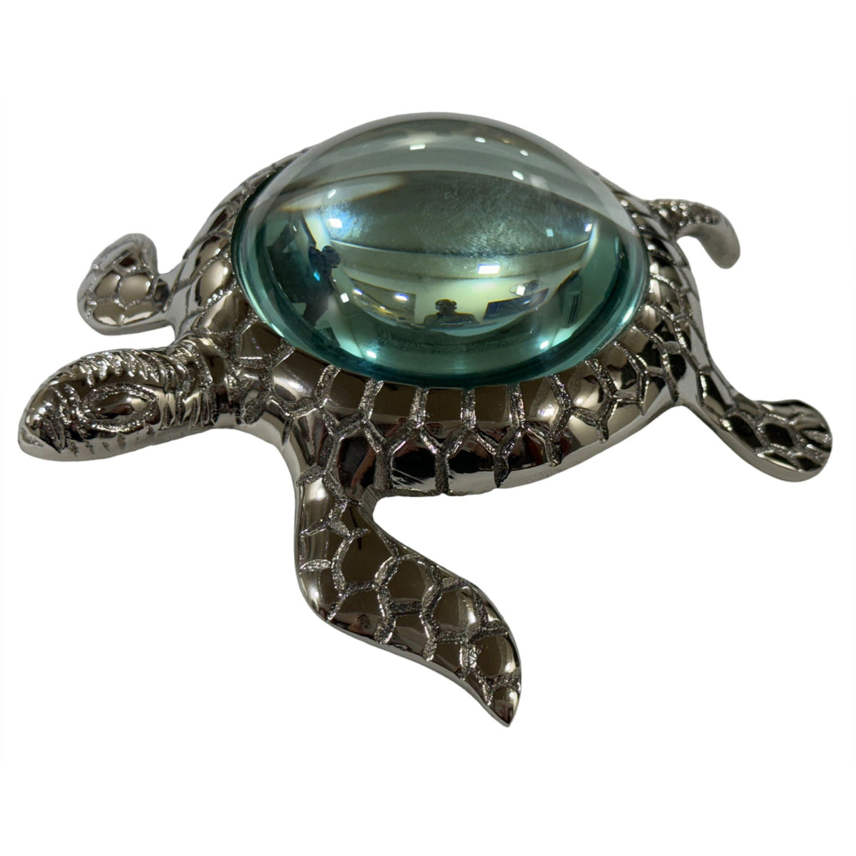 6" Sea Turtle Magnifying Glass - Silver