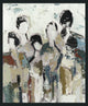 6 People - 48" x 72" Painting By Buddy Whitlock - Light Brown / White
