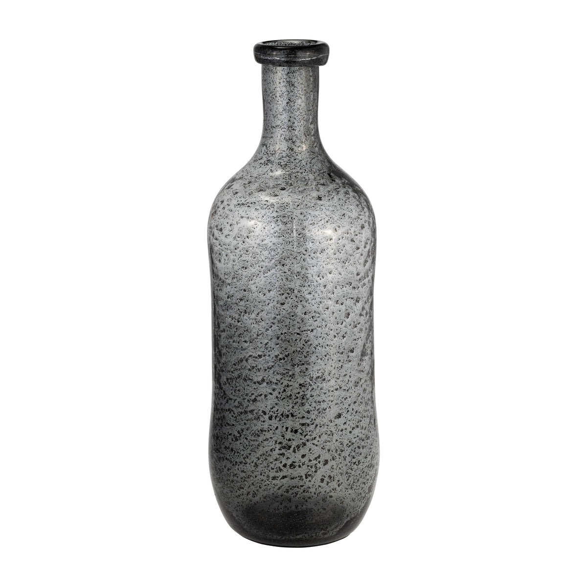 Glass Irregular Shape Vase 17"- Smoke