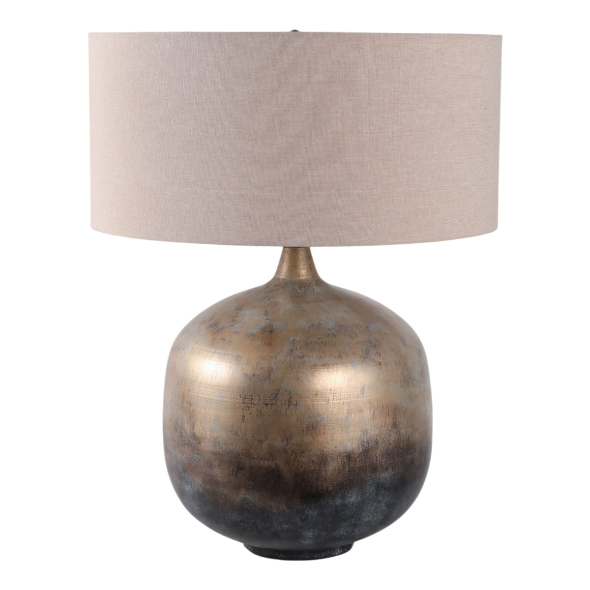 28" x 22" Metal Base Table Lamp - Brown