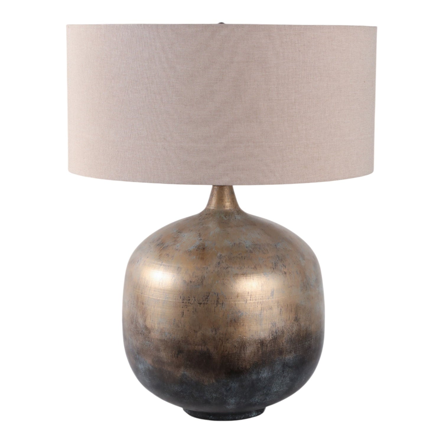 28" x 22" Metal Base Table Lamp - Brown