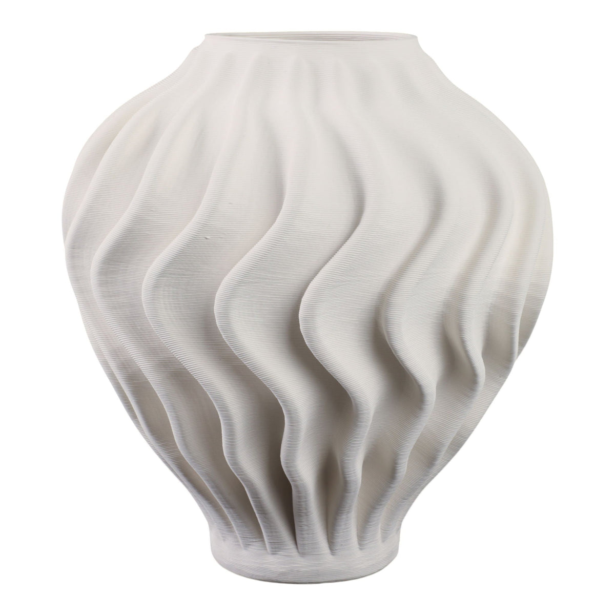 Ovalta Small 3D Printed Vase - Ivory