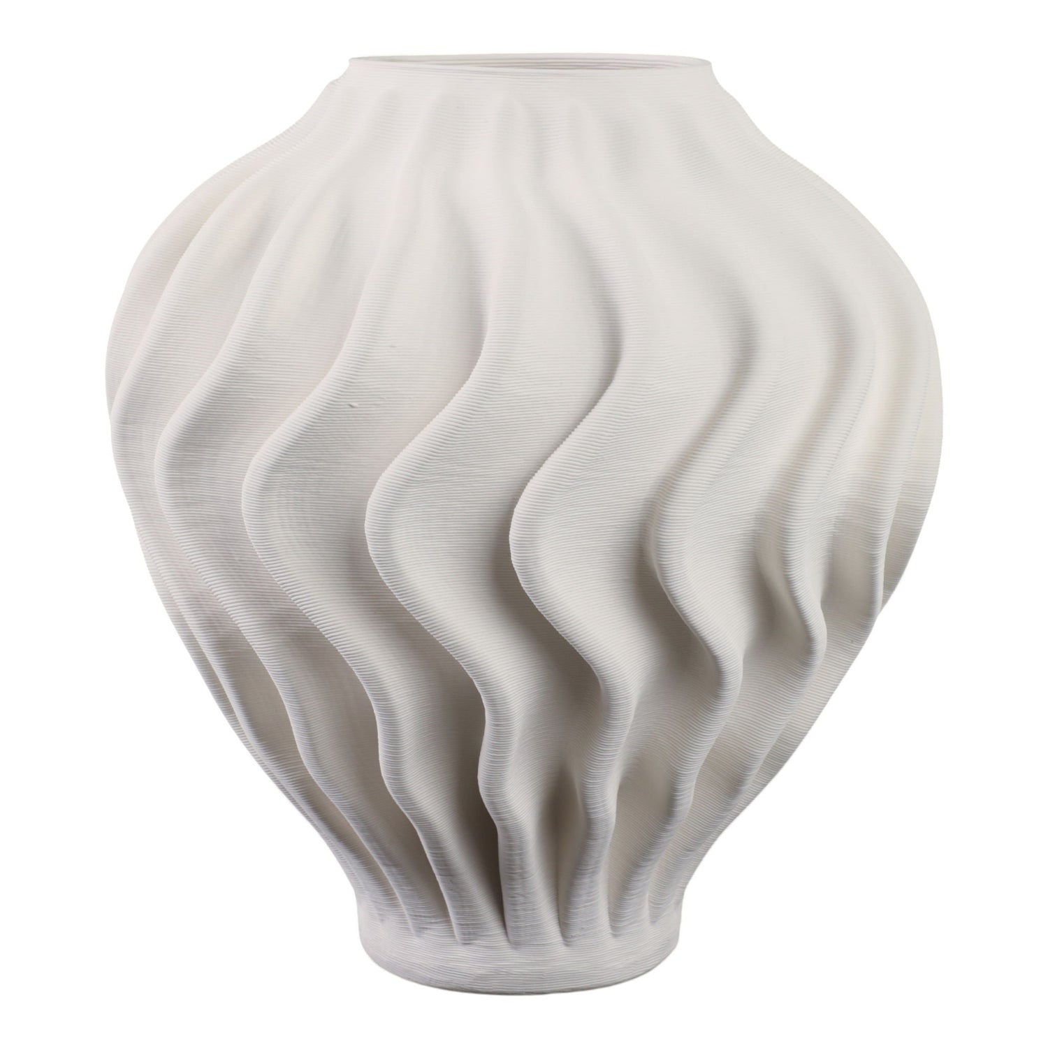 Ovalta Small 3D Printed Vase - Ivory