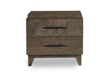 EQY681 Broderick Two - Drawer Nightstand In Wild Oats Brown