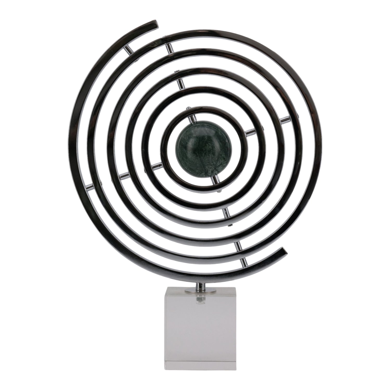 Celtic Blue Stone Armillary Statuary - Black / Blue
