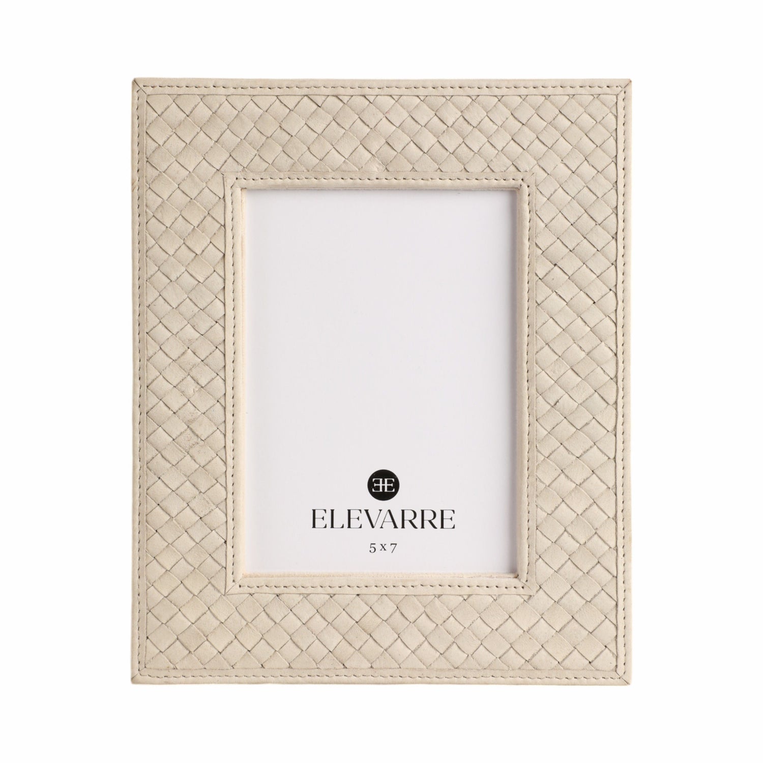 6" Luanda Lether Photo Frame - Cream