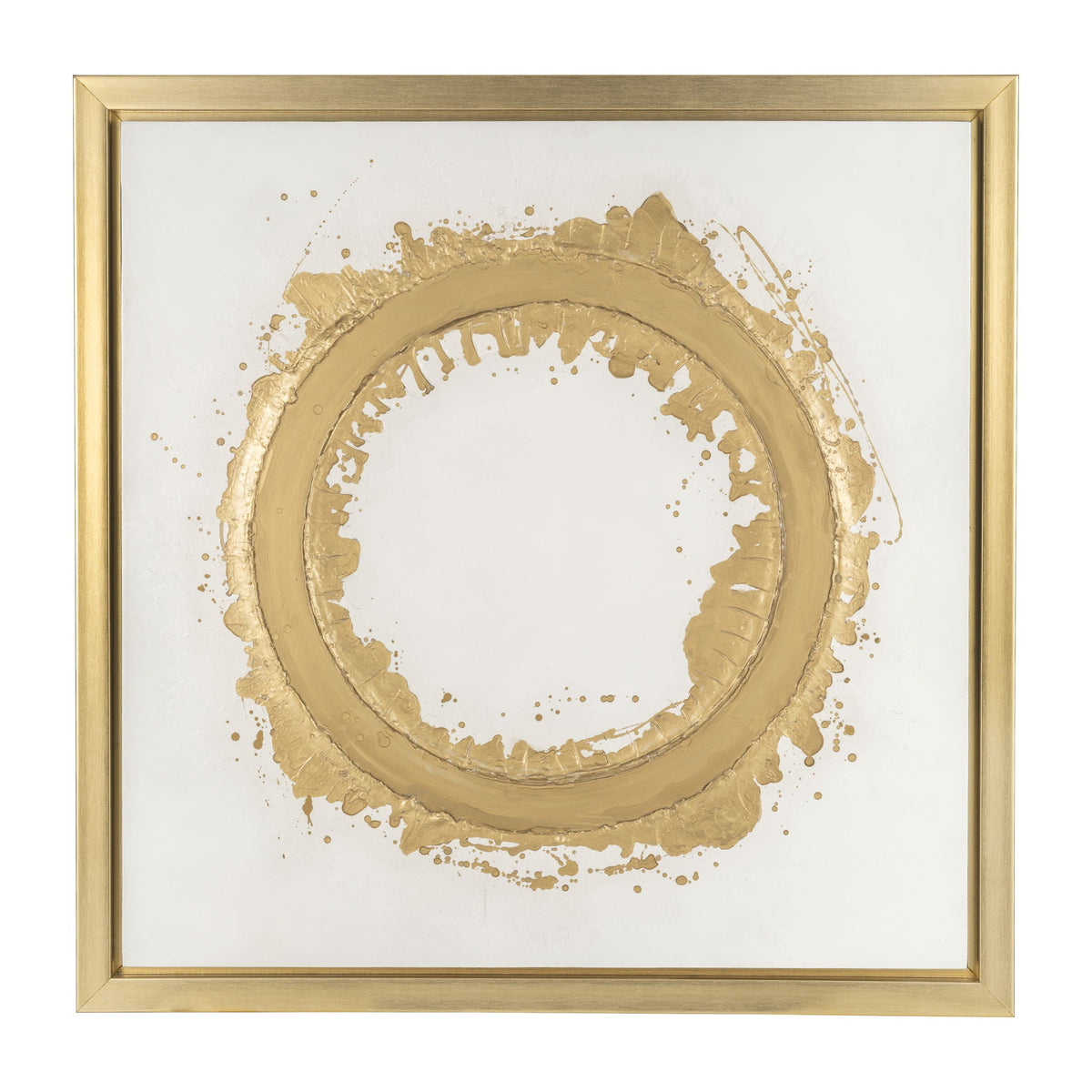 47" x 47" Hand Painted Gold Ring