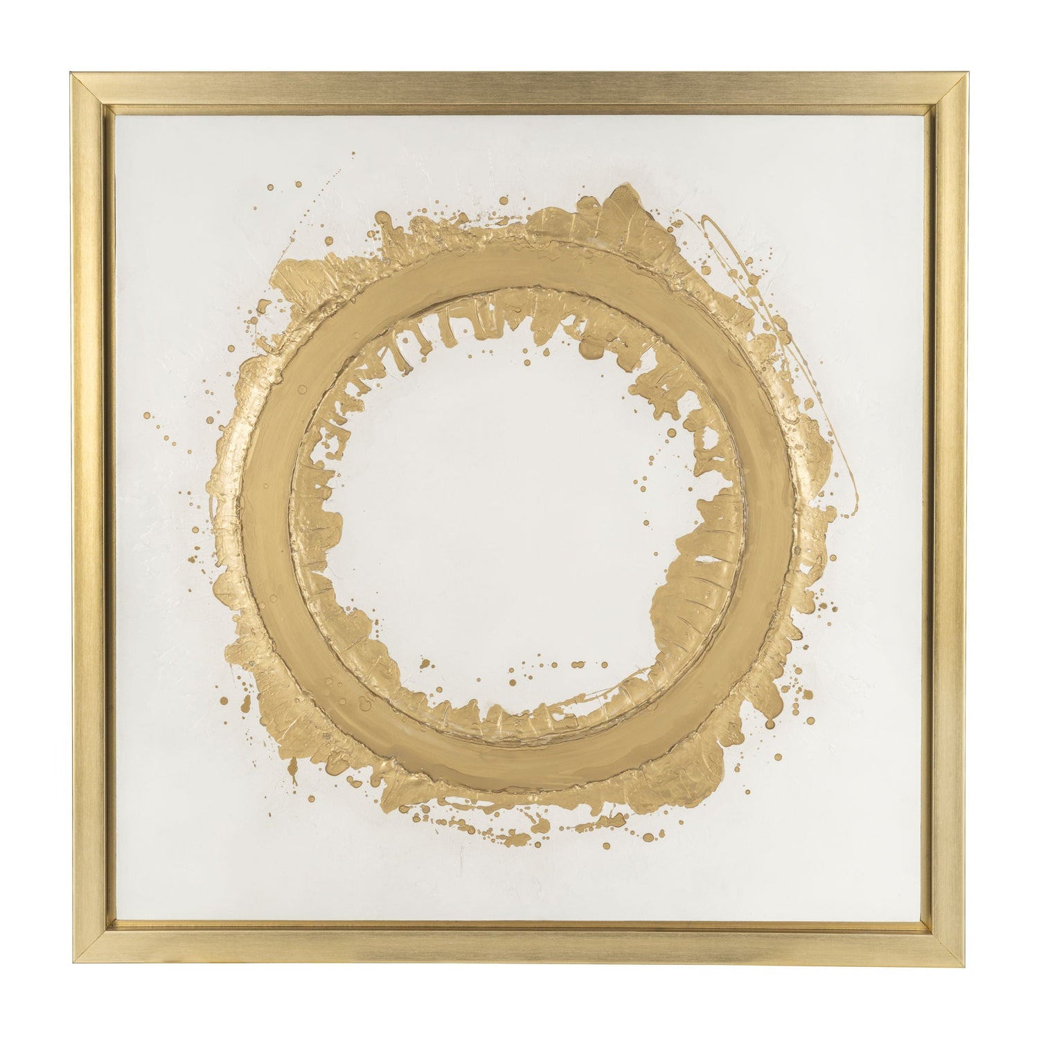 47" x 47" Hand Painted Gold Ring