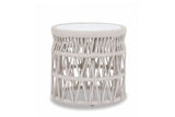 Dana - End Table With Honed Carrara Marble Top - Natural