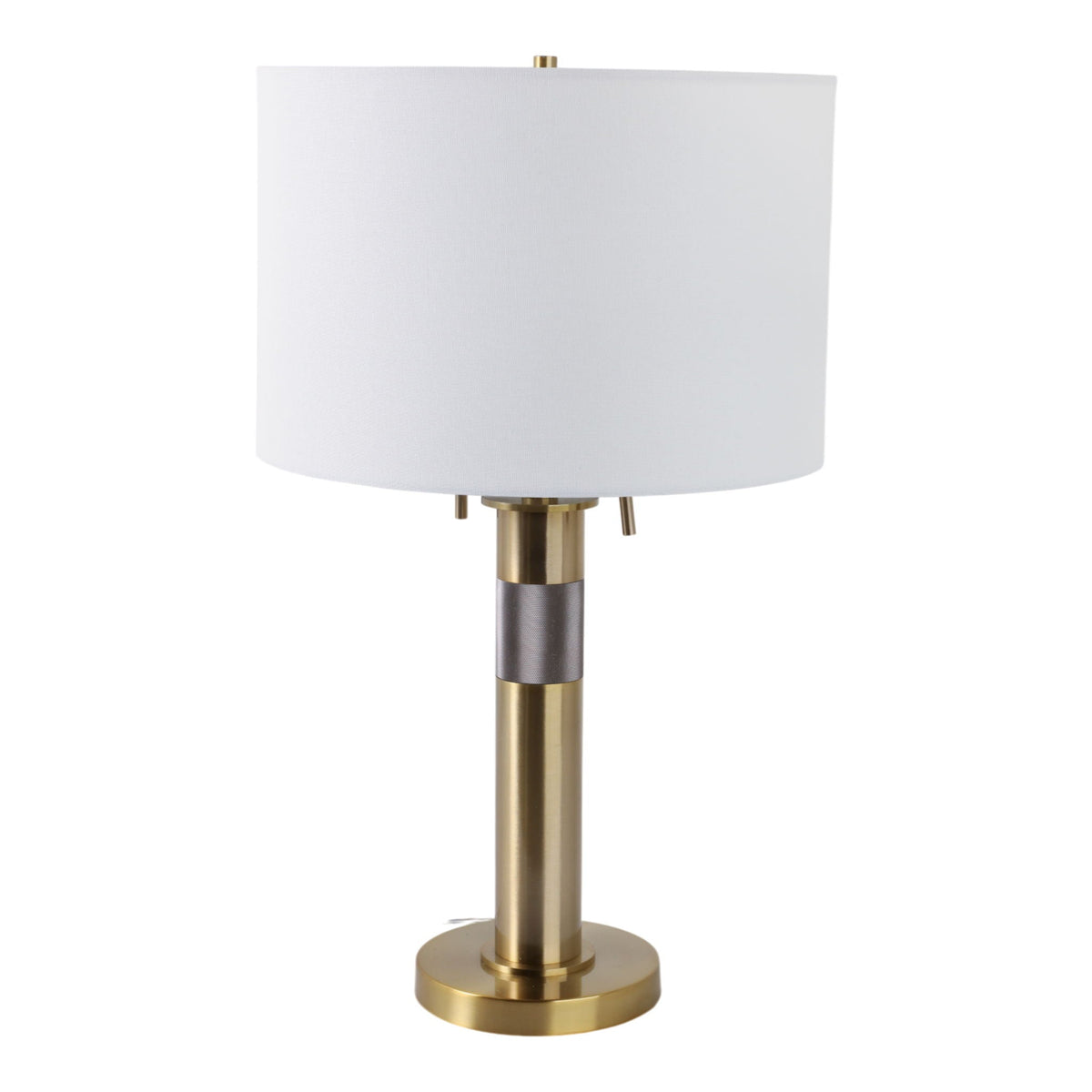 27" x 15" Metal Lamp With 2 Pulls - Gold