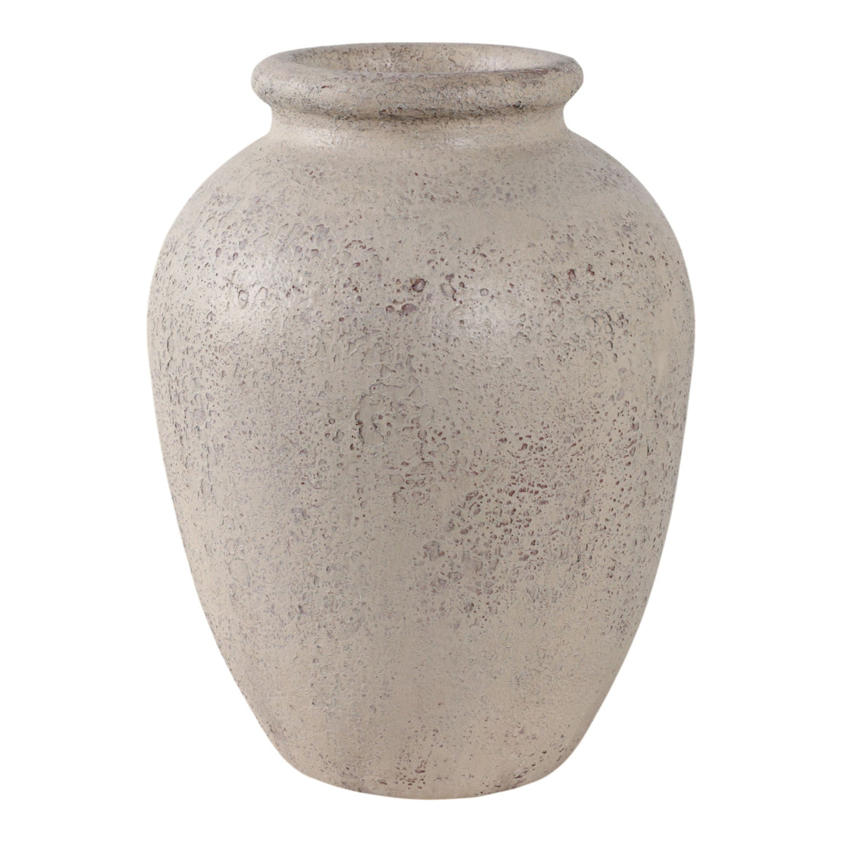 12" x 9" Terracotta Vase - White